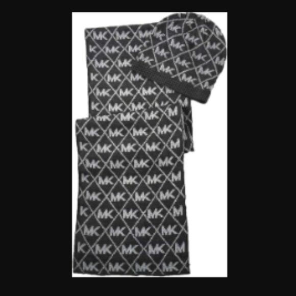 MICHAEL KORS SCARF AND HAT SET LOGO - Picture 1 of 6